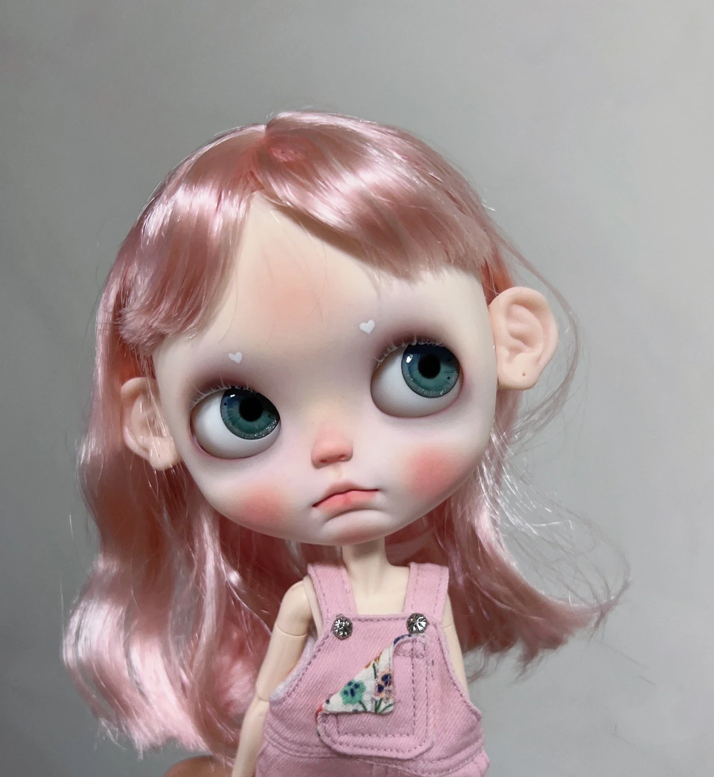 Dula Doll Clothes Dress Pink bib pants Blythe Qbaby ob24 ob22 Azone Licca ICY JerryB 1/6 Bjd Doll