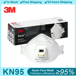 3M Aura Mascarilla 9334 9334CV Dust KN95 Mouth Masks Protective Filter Dust-proof Anti-fog Safety Face Mask 3M Mascarillas