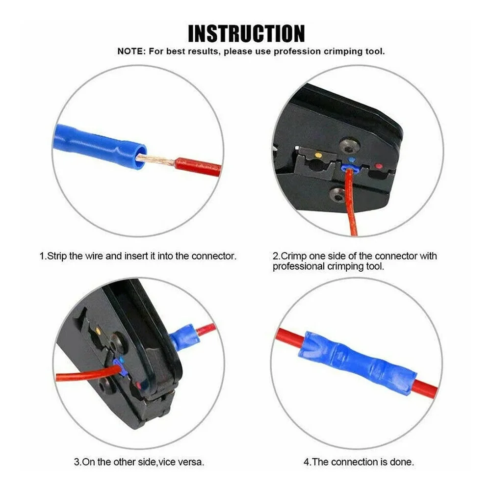 50pcs Insulated PVC & Copper Wire Crimp Terminals Set For Secure Electrical Connections Electrical Supplies