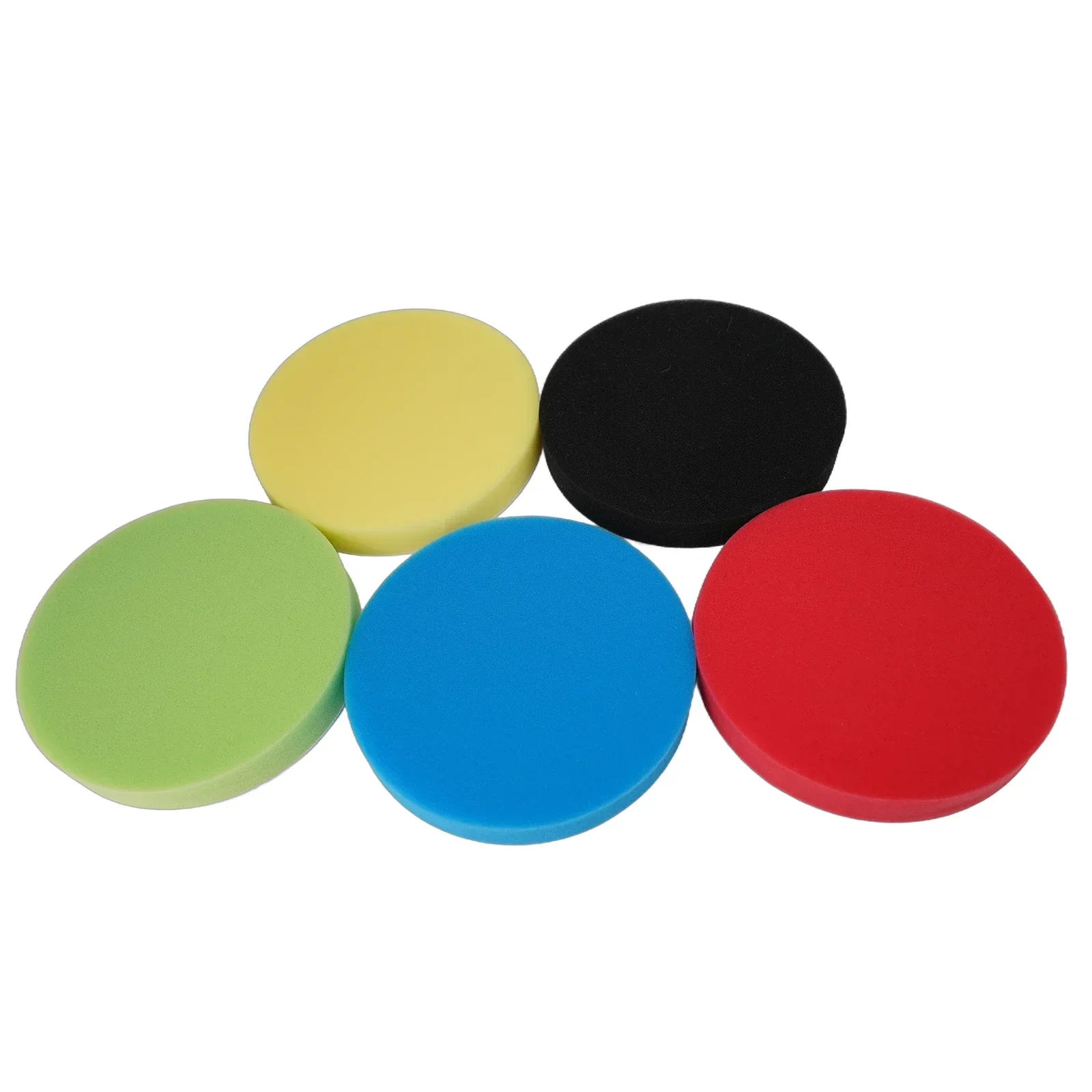 5x Car Round Flat Polishing Wheel Foam Buffing Sanding Pad Disc Sponge Grinding Pads Polisher For Rotary Tools 7Inch 180mm