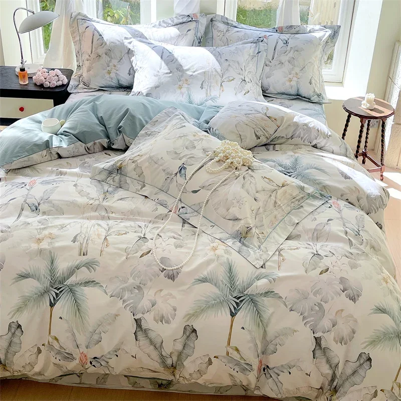 New 100% Cotton Skin-friendly Printed Duvet Cover Soft Breathable Durable Quilt Covers All Cottons Bare-sleeping Comforter Cover