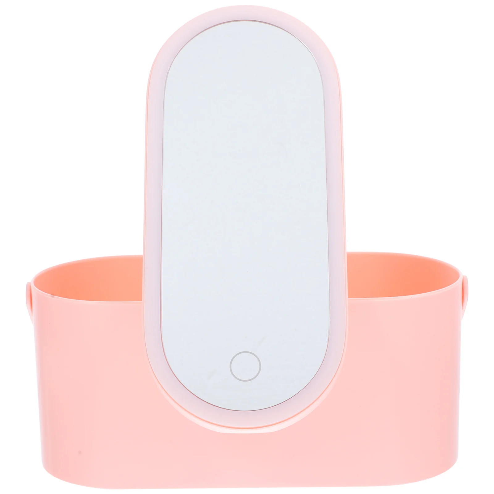 Cosmetics Organizer Makeup Storage Box Premium ABS Material High Definition Mirror Rotatable Stand Portable Multifunctional