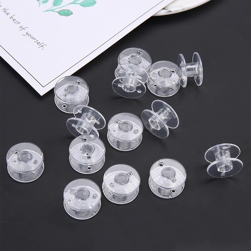 Clear Plastic Sewing Machine Bobbins SA156 Universal Empty Spool Bobbin For Singer Brother Sewing Machine Accessories