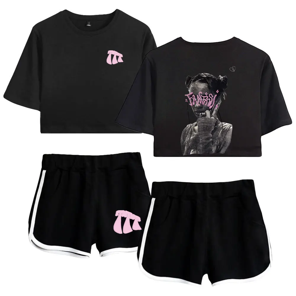 Tini Tour 2023 Tini Stoessel Merch Summer Women's Sets Crop Top Shorts Two Piece Outfits Casual Ladies Tracksuit Sportwear Suit image 5