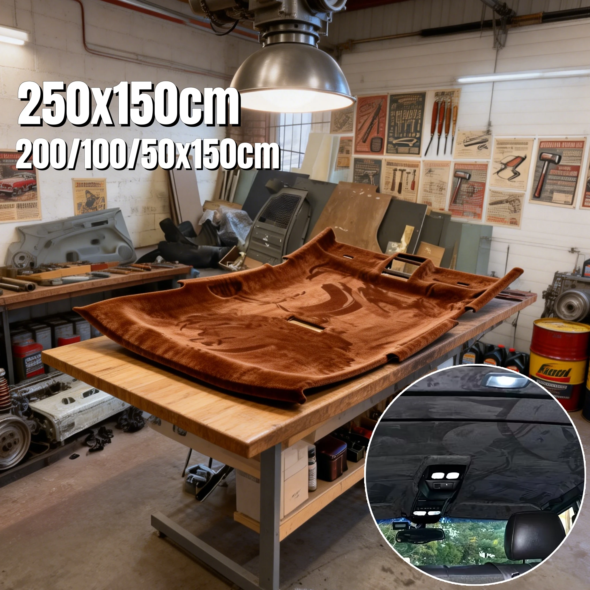 

Suede Headliner Fabric with Foam Backing for Car Interior Replacement Auto Upholstery Roof Canopy Cloth DIY Crafts Suede Fabrics