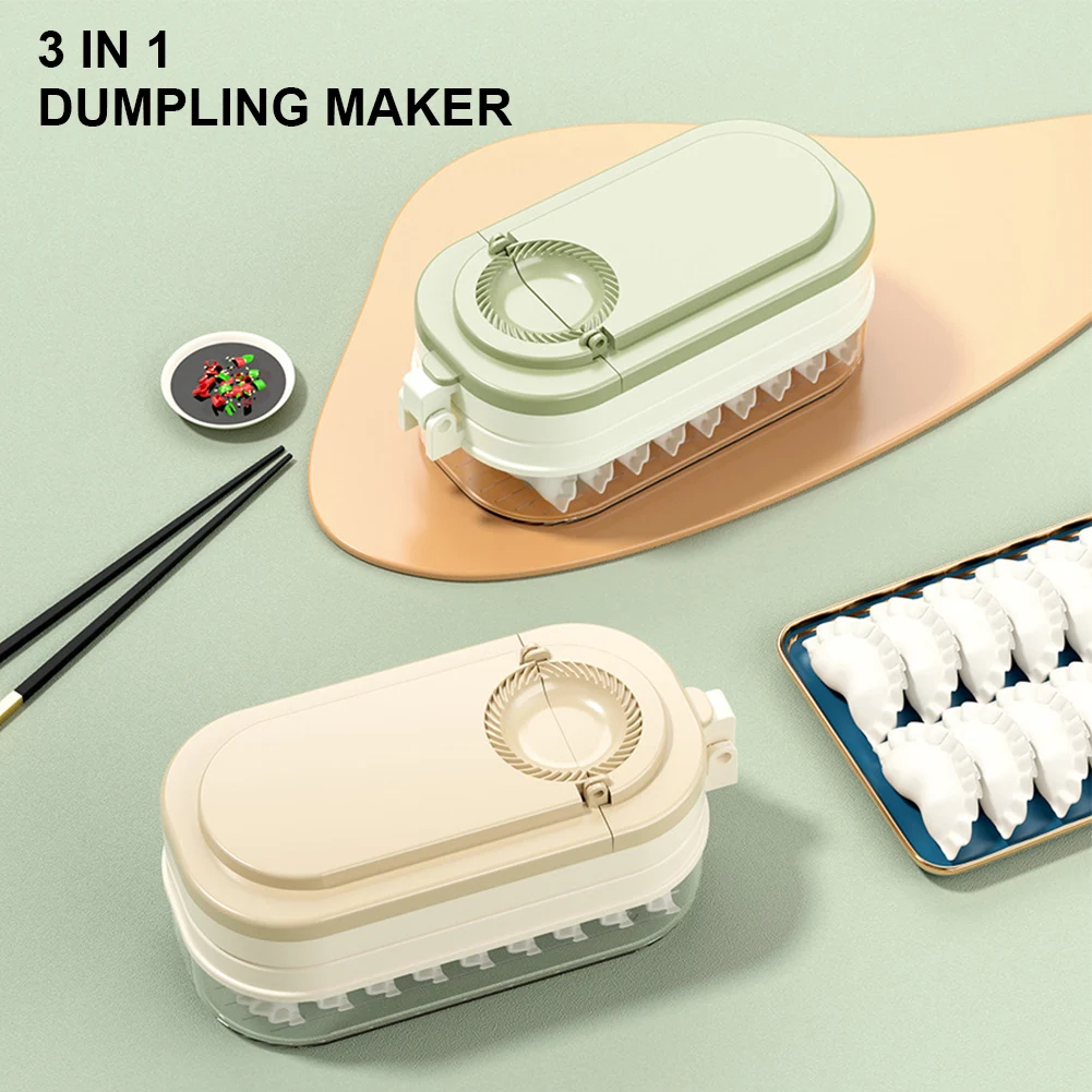 

3 In 1 Dumpling Skin Maker Press Manual Dumplings Modeling Maker Dough Pressure Mould Machine Pressing Tool Mold For Kitchen