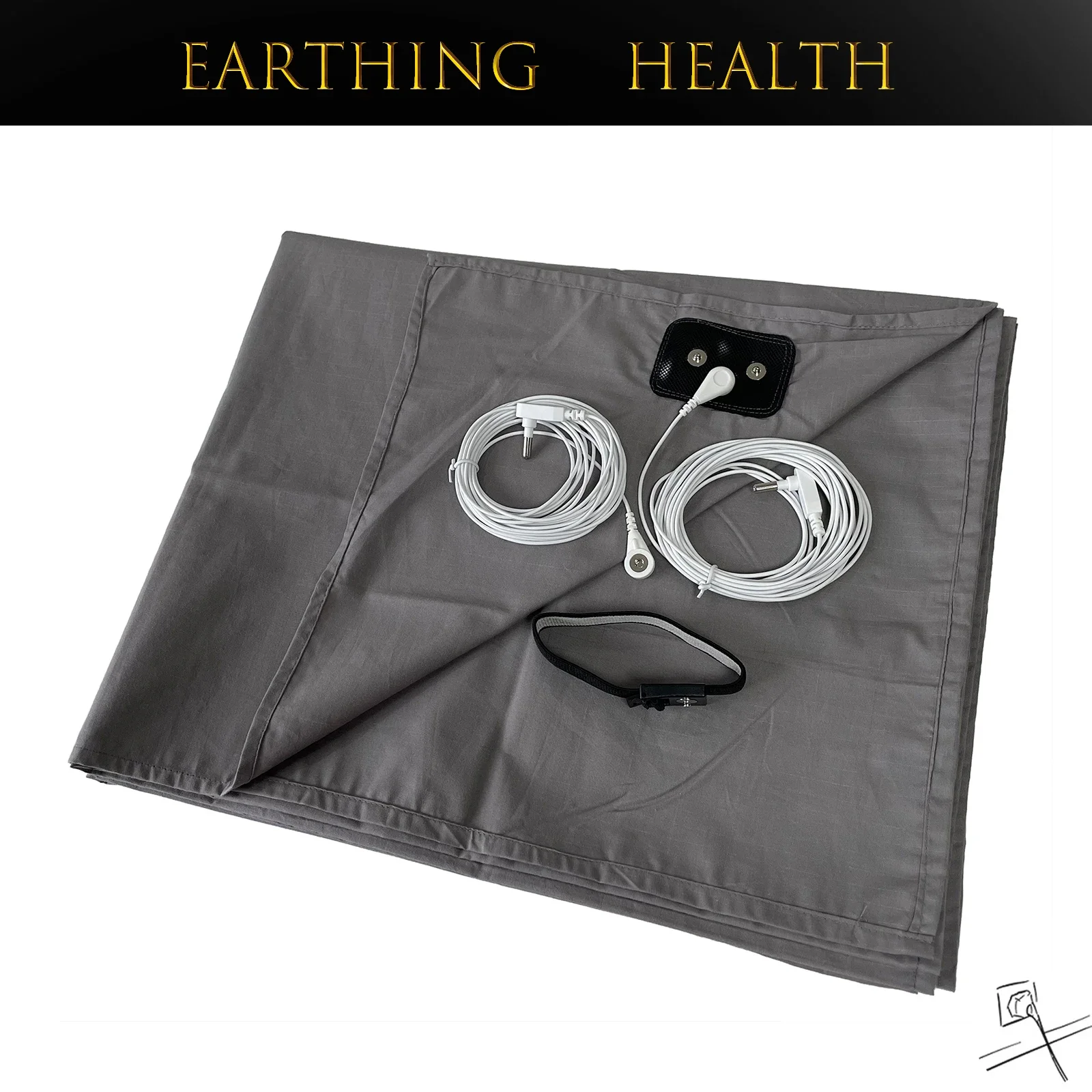 Conductive Silver Fiber Earthing Bedsheet Grounded Anti-static Health Protection Bed Sheet Antibacterial for Better Sleeping