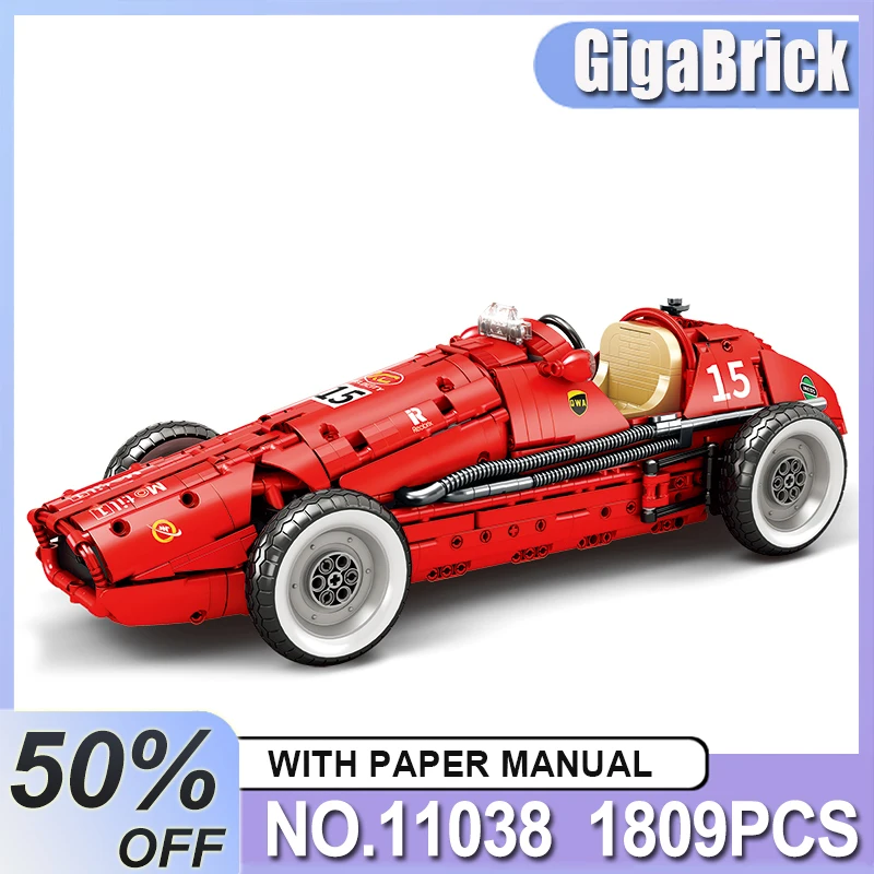 

Reobrix New 11038 Formula 1 Classic Racing Car MOC Technical Building Blocks Model Assembling Toys for Boys Christams Gift Set
