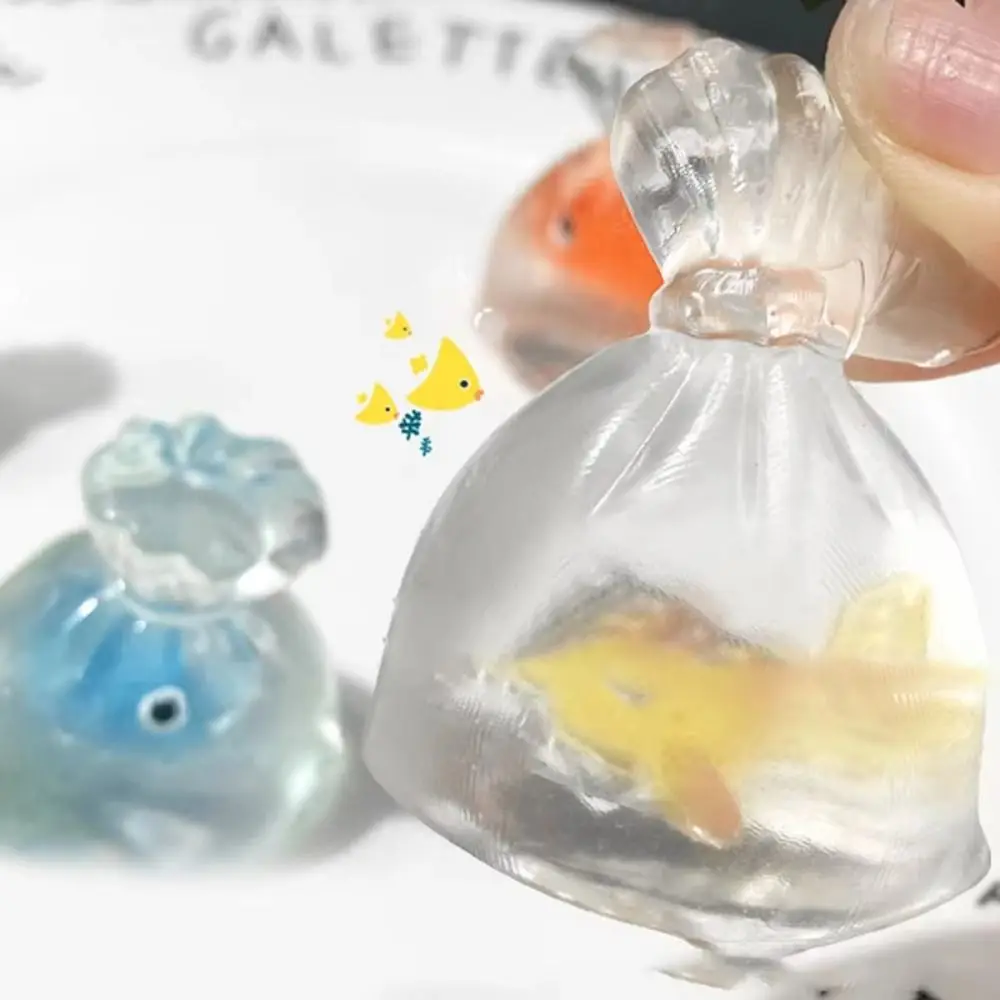 

2Pcs New TPR Goldfish Bag Squeeze Pinching Slow Rebound Stress Cute Adult Goldfish Decompression