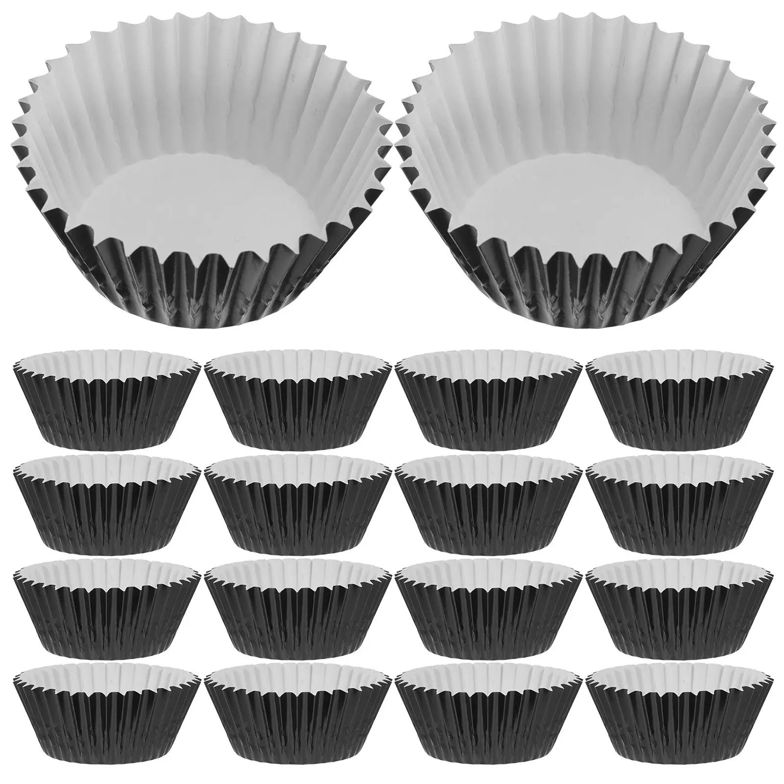 

100 Pcs Cake Cups Baking Tools Aluminum Foil Cupcake Liners Reusable Mini Muffin Tin Egg Tart Supplies Pudding Cups Muffin Pan