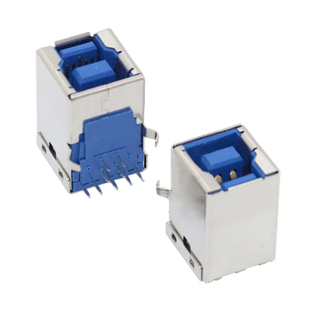 DIY 5pcs/lot USB 3.0 B Type Female Socket Connector for High-speed Printer Data Interface Connect Adapter Plug PCB SDA Cable