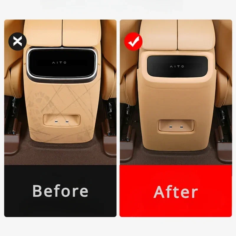 For AITO M7 Air Outlet Protective Cover Rear Anti Kick Mat Frame Stickers Air Vent Anti-kick Mat Car Interior Refit  Accessories