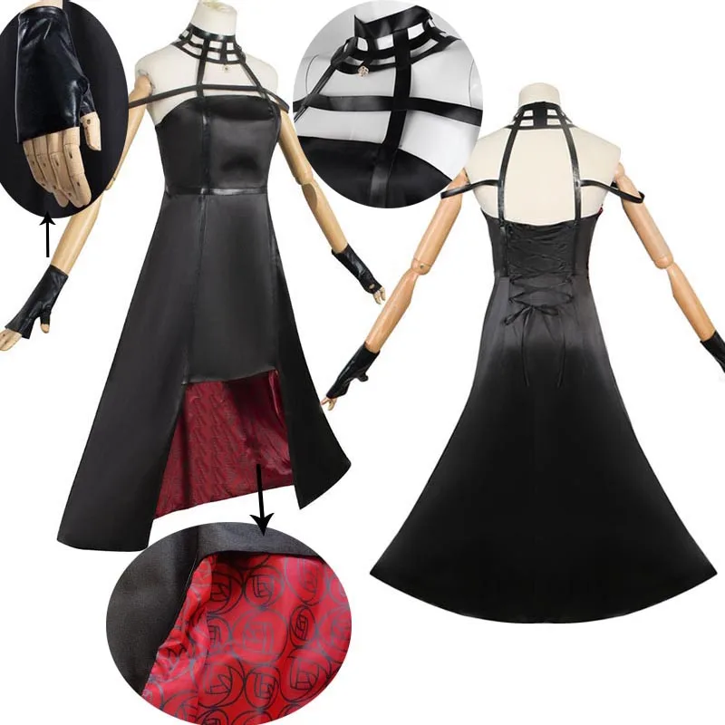 Cosplay Anime Horn Princess Yor Forger Cosplay Costume Yor Briar Outfits  Headband Wig Earrings Leather Socks Comic