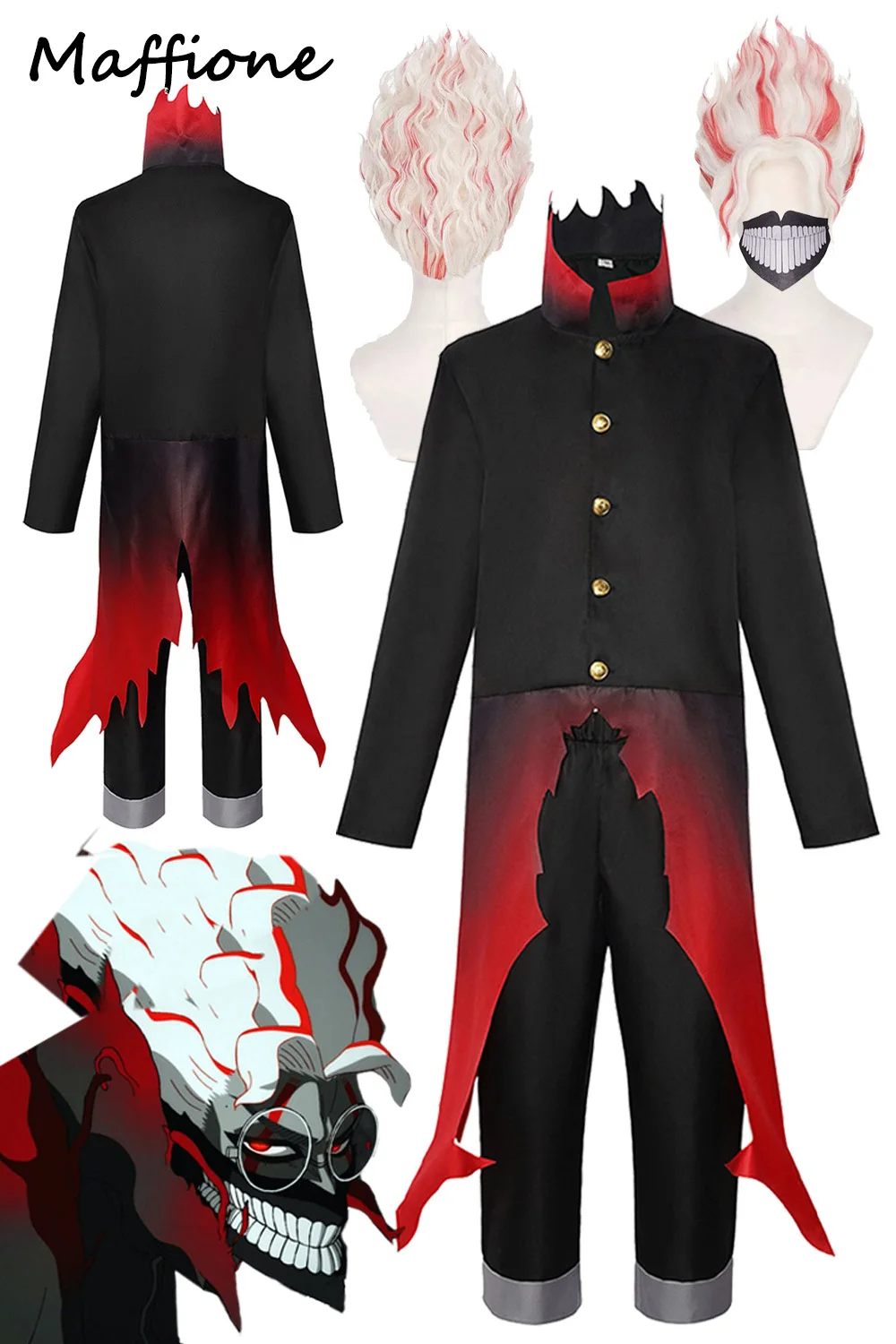 

Аниме Dandadan Okarun Косплей Battle Damage Edition Костюм Парик Маска Ролевая игра Униформа Мужчины Хэллоуин Карнавальные костюмы