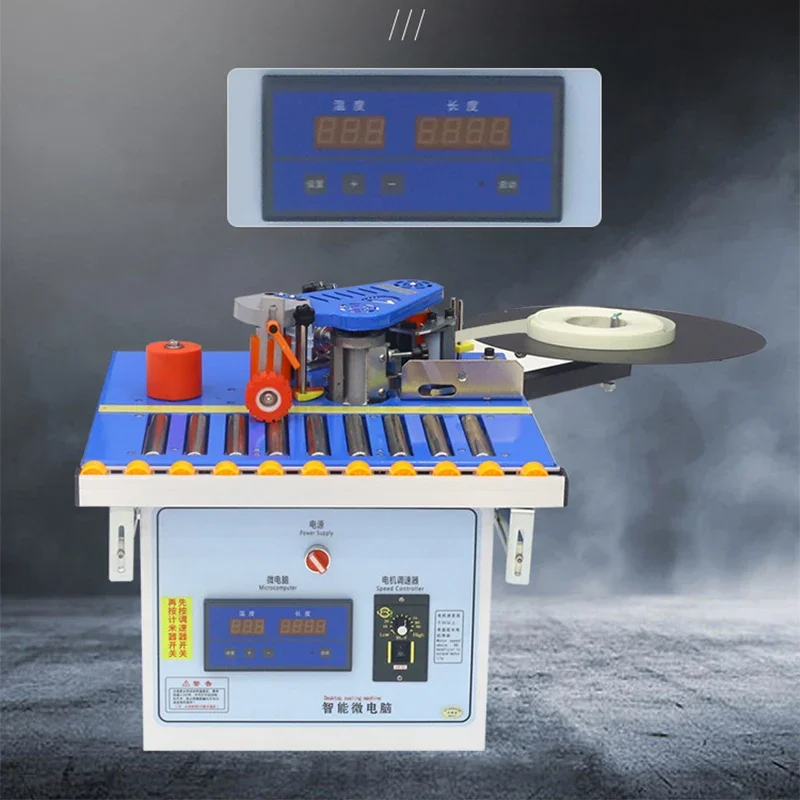 1200W Pulley Edge Banding machine 6-60mm Woodworking small portable edge banding and trimming