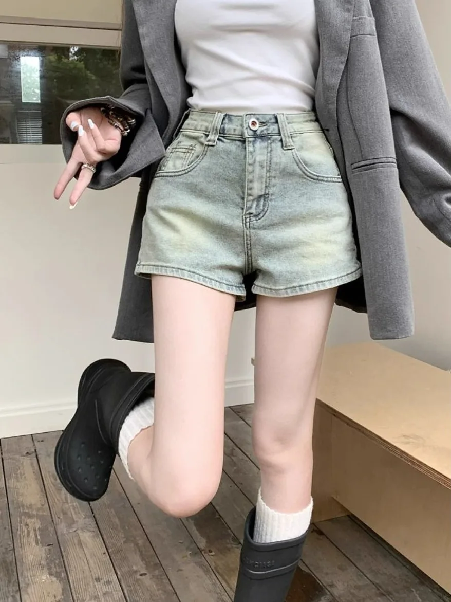 

Ретро-джинсы в американском стиле, с высокой талией, широкими штанинами, женские, весна-лето, новые, фасон А-силуэт, укороченные, износостойкие, синие