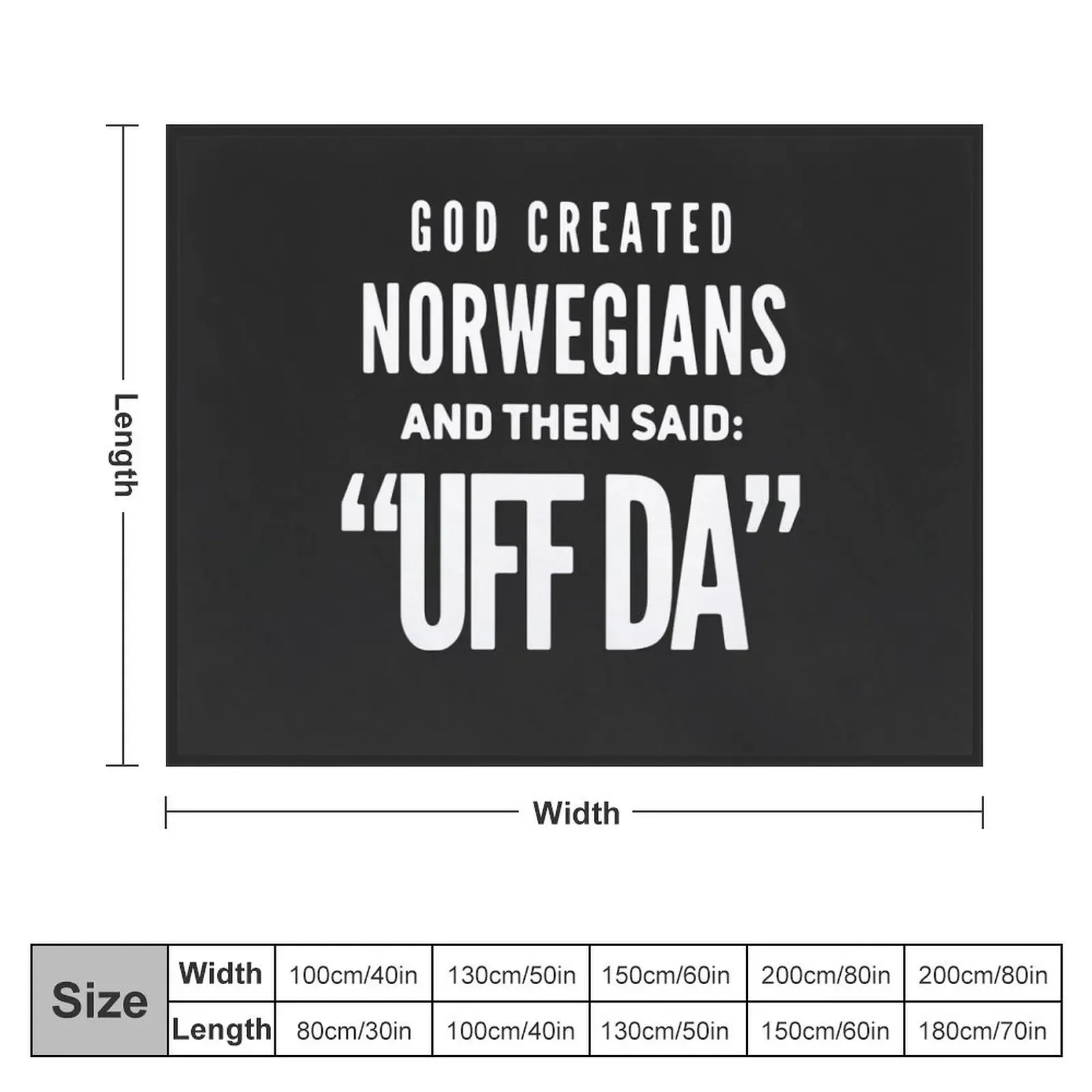 GOD CREATED NORWEGIANS AND THEN SAID UFF DA SHIRT Throw Blanket Cute Hair christmas decoration Blankets