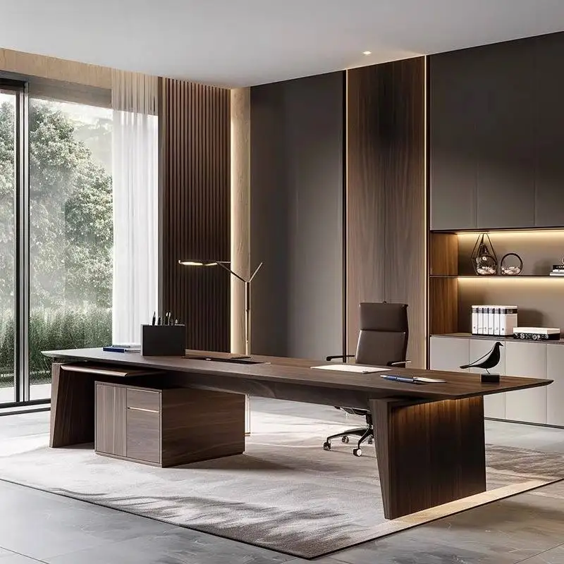 Brown Strong Executive Office Desk Storage Cheap Large Modern Executive Office Desk Luxury Study Mesa De Escritorio Mesa Office