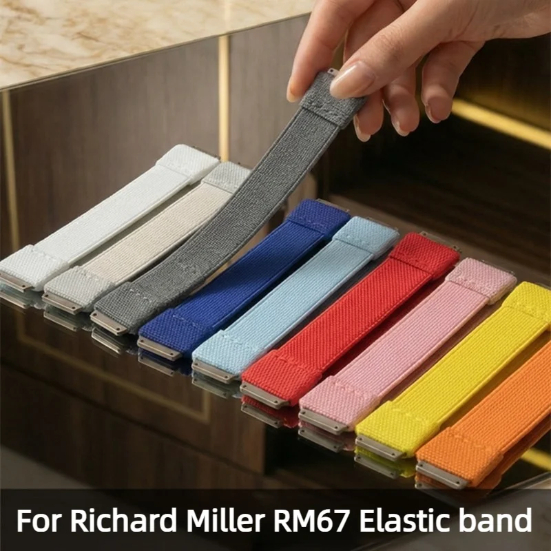 

Nylon FKM Elastic Loop Strap for Richard Mille RM67 RM67-01 RM67-02 RM035 RM055 Men's Collection Watch Accessory
