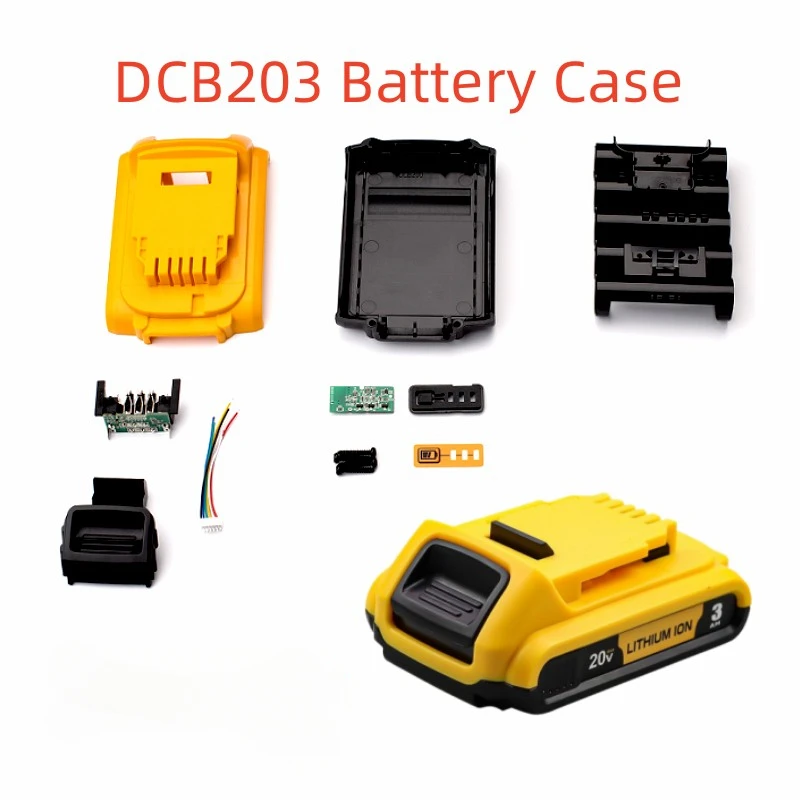 

5 Cell 18650 Battery Plastic Case Parts Replacement for Dewalt 20V Max Compact Battery DCB203 DCB201 DCB200 Li-ion Battery Case