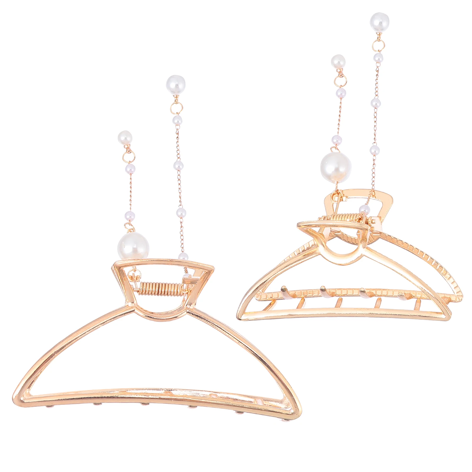 

2pcs Pearl Tassel Claw Clips 7 5cm Hair Accessories Smooth Non Slip Durable Styling Clamps For Women Girls Hair Care