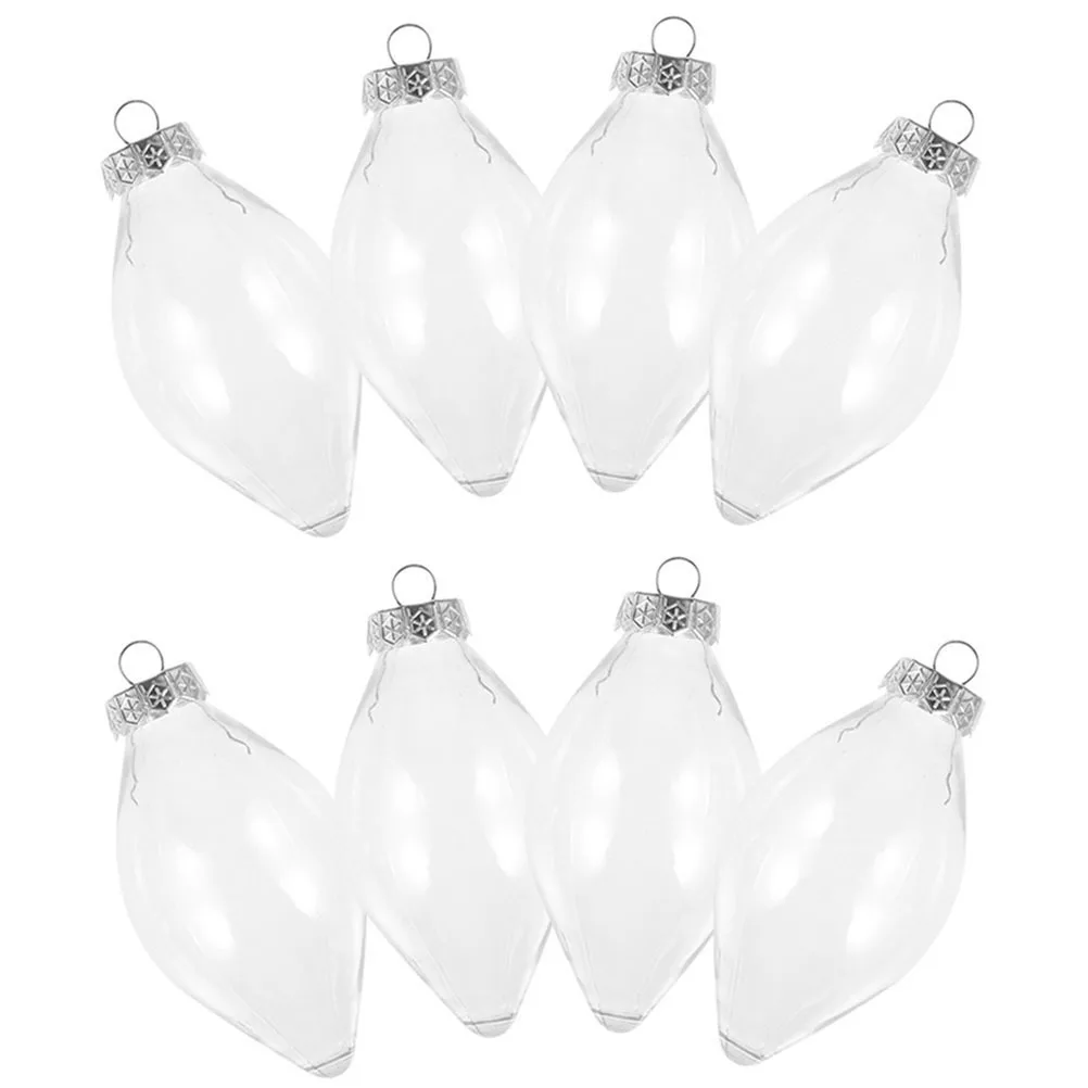 

8 Pcs Fillable Ornament Clear Christmas Decorative Balls Plastic Ornaments for Crafts