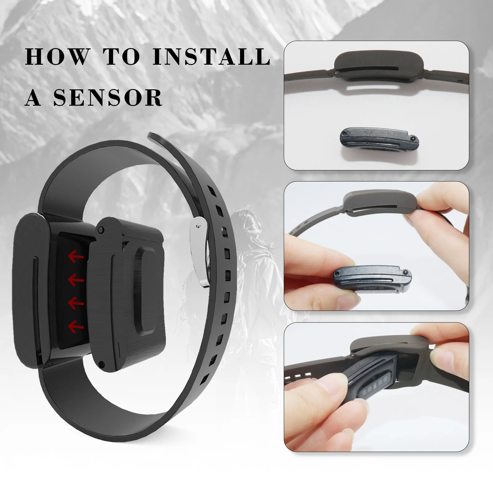 Fitness Tracking Replacement Band Adjustable Soft Arm Strap Compatible with Whoop 4.0 Bands