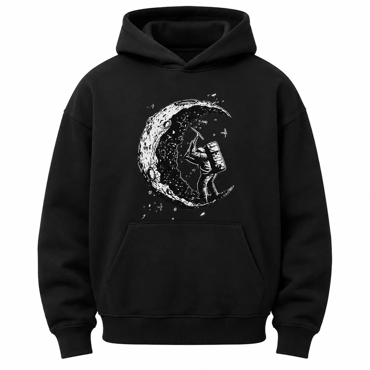 Moon Hand Space Graphic Autumn Winter Casual Gothic Men Hooded Sweatshirt Women Boys Coat Top Parent Child Kid 's Cotton Hoodie
