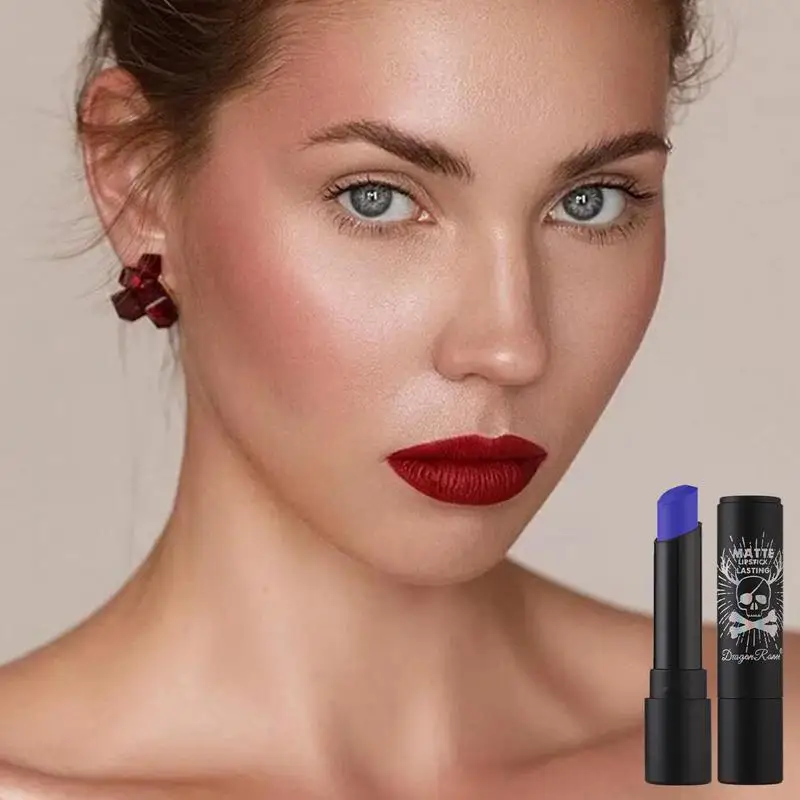 Velvet Matte Lipstick Dark Colors Matte Lip Gloss For Women Classical American Style Lipstick Waterproof Long-Lasting Smooth