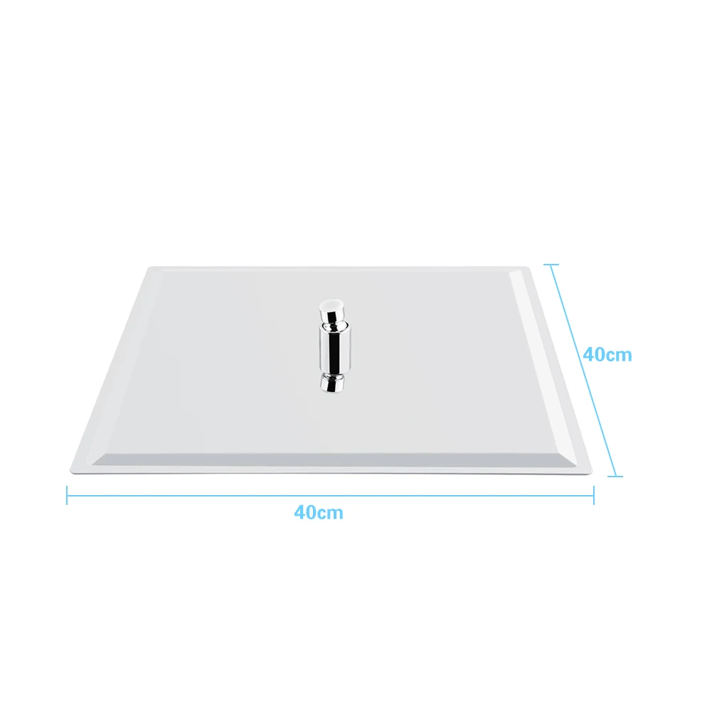 Vierkante 16-Inch Ultradunne Roestvrijstalen Regenval Badkamer Douchekop Chroom Modern Huis