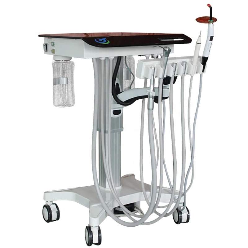 Portable Mobile Dental Unit Cart Dental Turbine Unit With Air Compressor Available