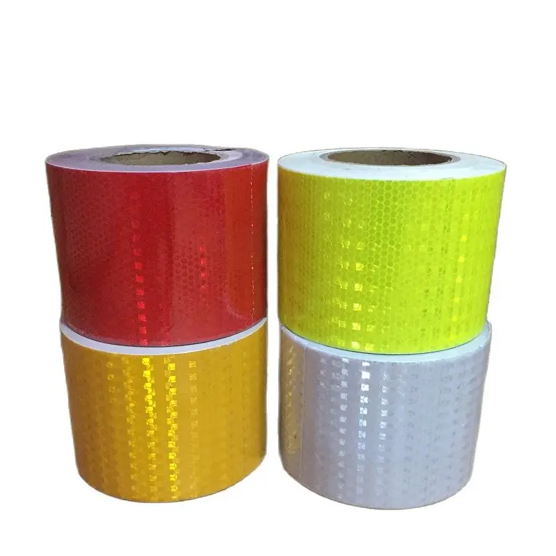 10cmx10m Red Small Shining Square Reflector Stickers Self-Adhesive Reflective Warning Tapes Waterproof Safety Strips For Bicycle