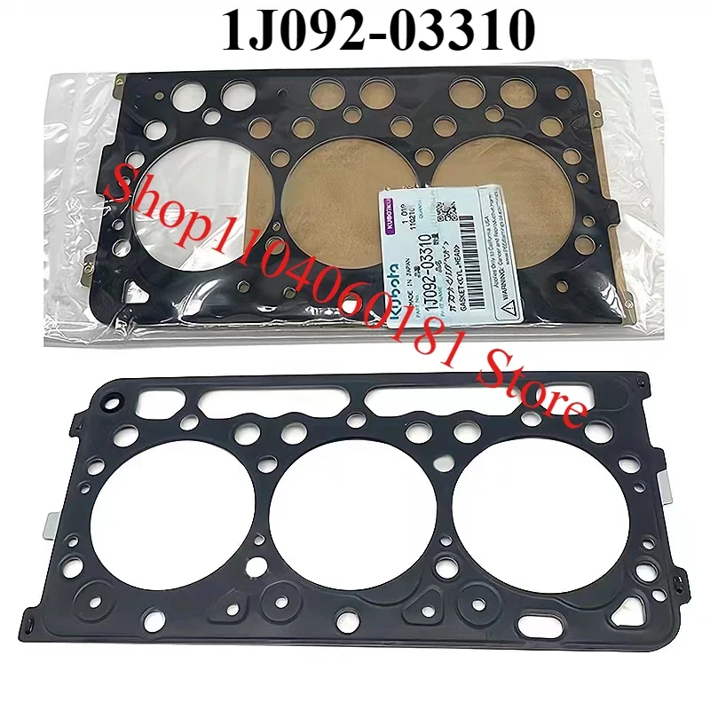 Orginal Cylinder Head Gasket of Kubota D782 D722 Engine 1J092-03310 Cylinder  for Kubota U10/15/17 Excavator Parts