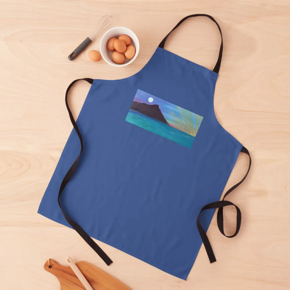 

Moon Rise and Sunset Near Diamond Head Apron Men's Kitchen Teacher Women Kitchen esthetician Apron