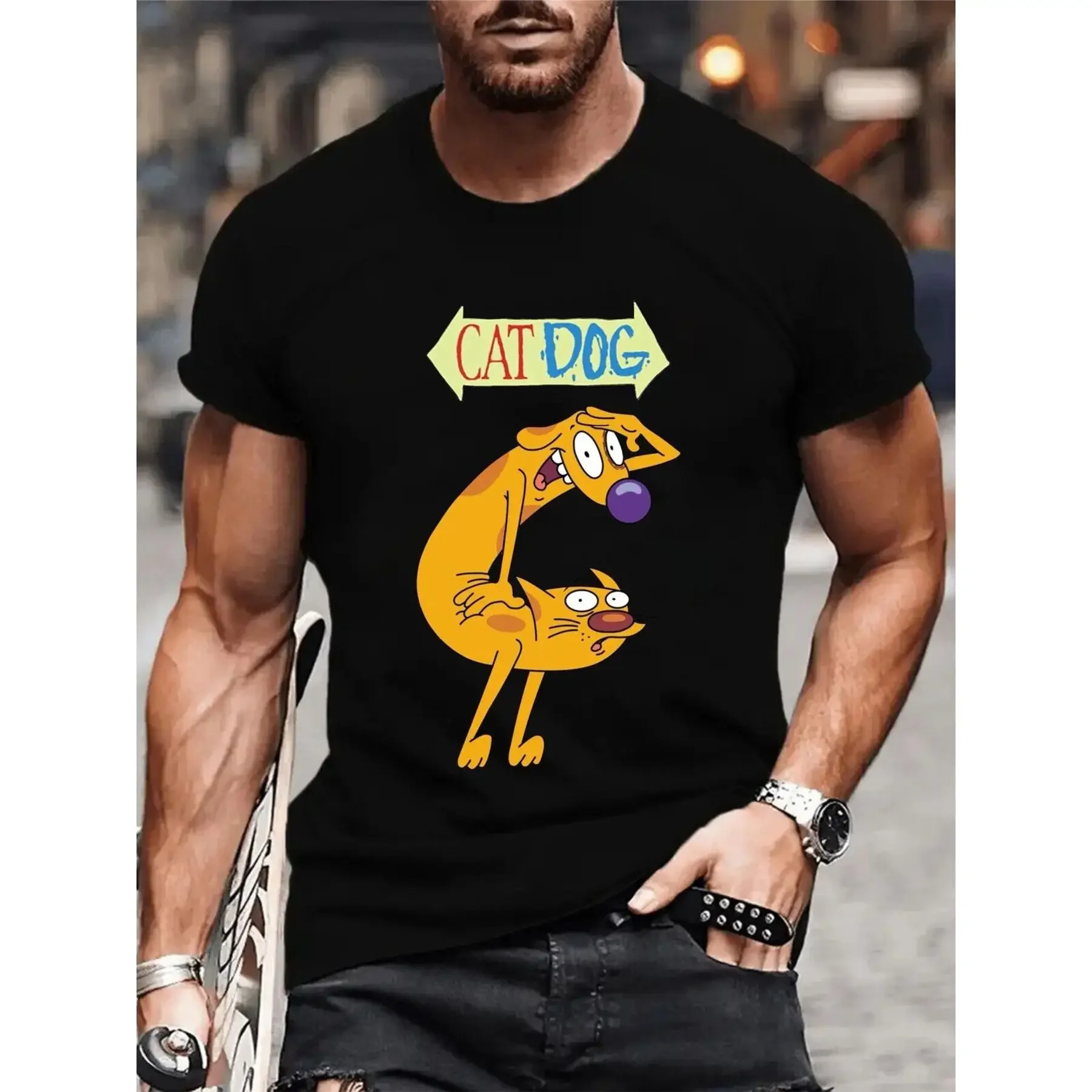 

Футболка с изображением кошки и собаки, футболка на день книги, футболка в подарок для детей, футболка для любителей мультфильмов