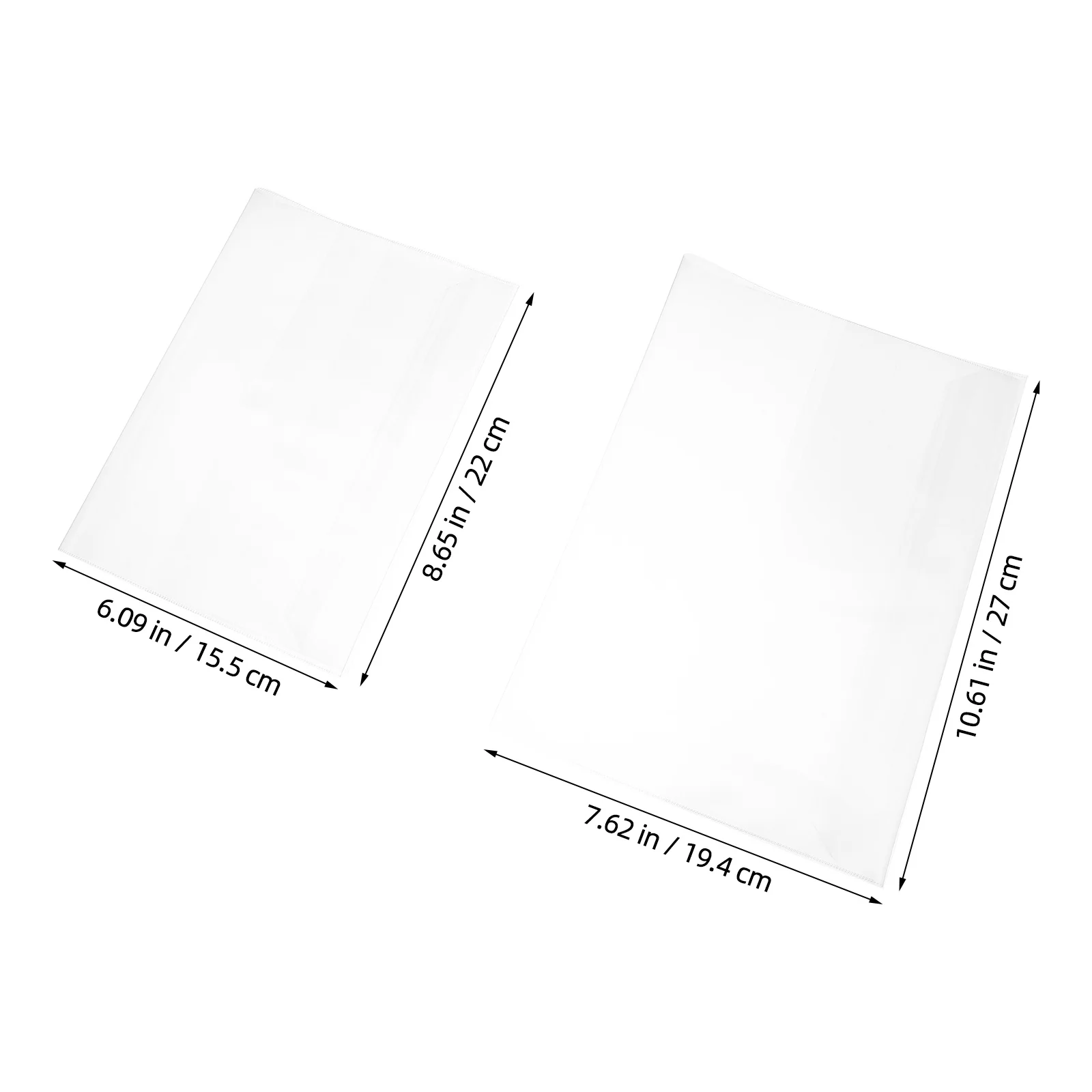 40Pcs Transparent Book Cover Clear Plastic Sleeve Waterproof Protector for Textbooks Notebooks Dustproof School Library