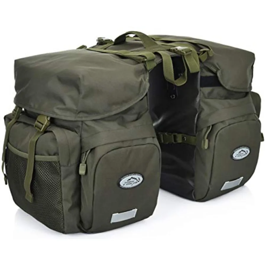 

50L Bike Panniers Bicycle Commuting Bag Waterproof Saddle Bags with Rain Cover for Bicycle Rear Rack Carrier Support for Width