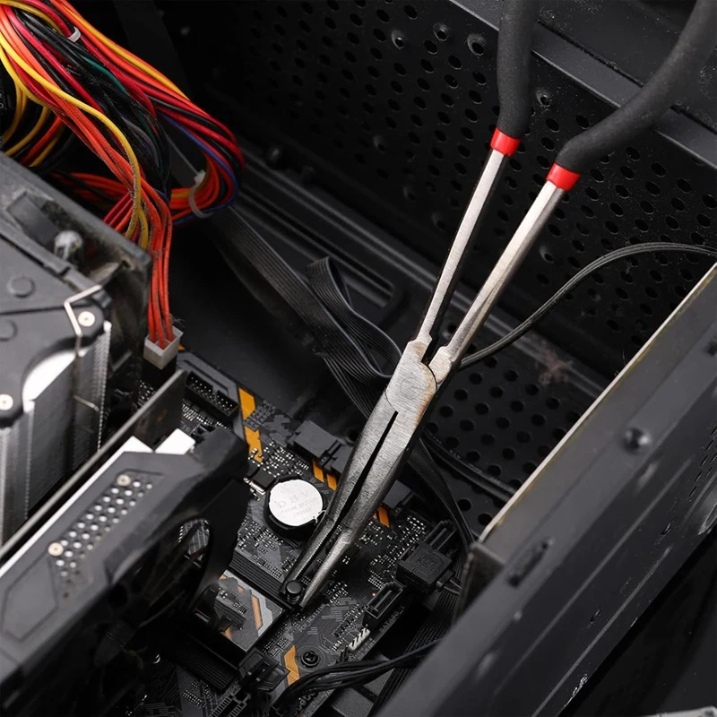 BAAG-3Pcs 11 Inch Needle Nose Pliers Set 25° Bent Nose Pliers 45° Bent Nose Pliers 90° Bent Nose Pliers For Hardware Bending