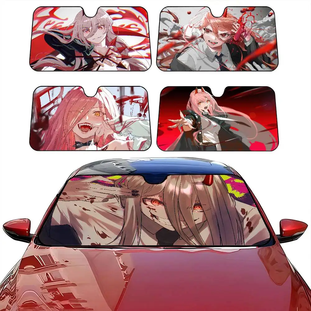 

P-Power Sunshade Windscreen Fold-up Car Front Windshield 70x130cm Car Window Windscreen Cover Heat Reflector