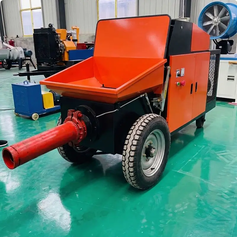 380V Concrete Pump Portable Mini Concrete Pump Secondary Structure Concrete Pouring Pump for Construction Site Usage