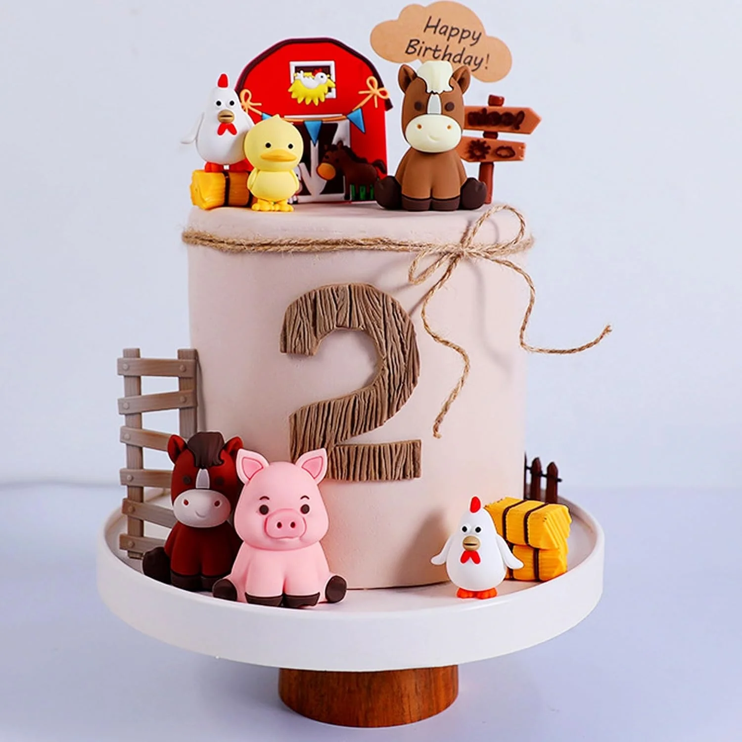 JeVenis Bauernhof Tier Kuchen Dekoration Schafe Kuchen Topper Bauernhof Tier Geburtstag Dekoration Kuh Kuchen Dekoration Schwein Kuchen Topper – Detail 3