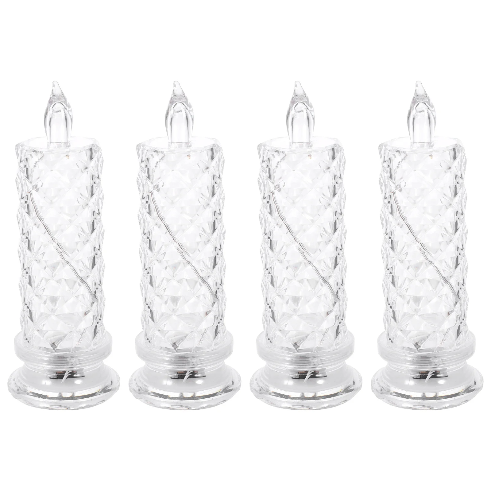 4Pcs Flameless Candles LED Light Romantic Ambiance Decor for Bedroom Weddings Parties Light LED Candles