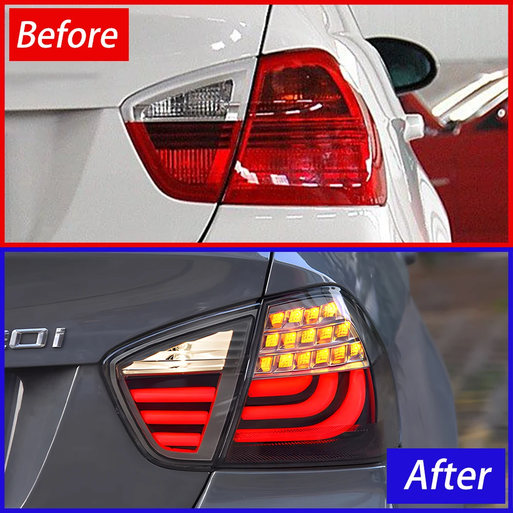 Car Taillight Assembly For BMW 3 Series E90 2005-2008 Plug and Play Upgrade Auto LED Rear Lamp Accessories Dynamic Signal Light