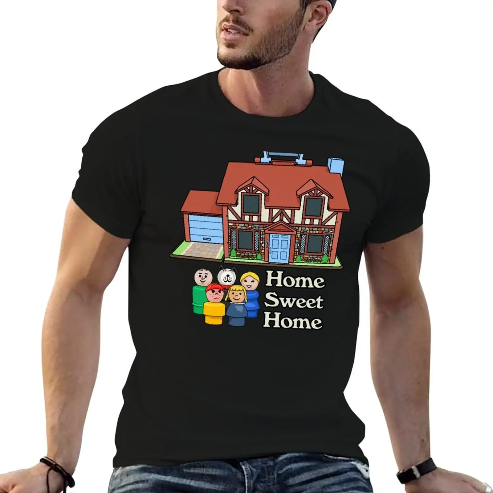 Fisher Price Little People Family With Tudor House T-Shirt essential t shirt kawaii clothes workout shirts for men