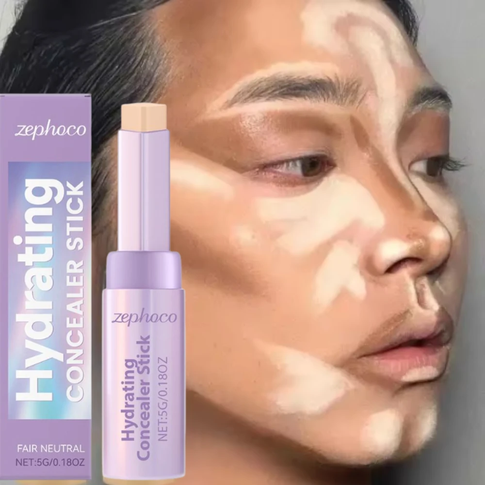 Base correctora resaltador en barra, Corrector facial de cobertura completa, contorno de círculo de ojos oscuros, maquillaje Natural hidratante resistente al agua