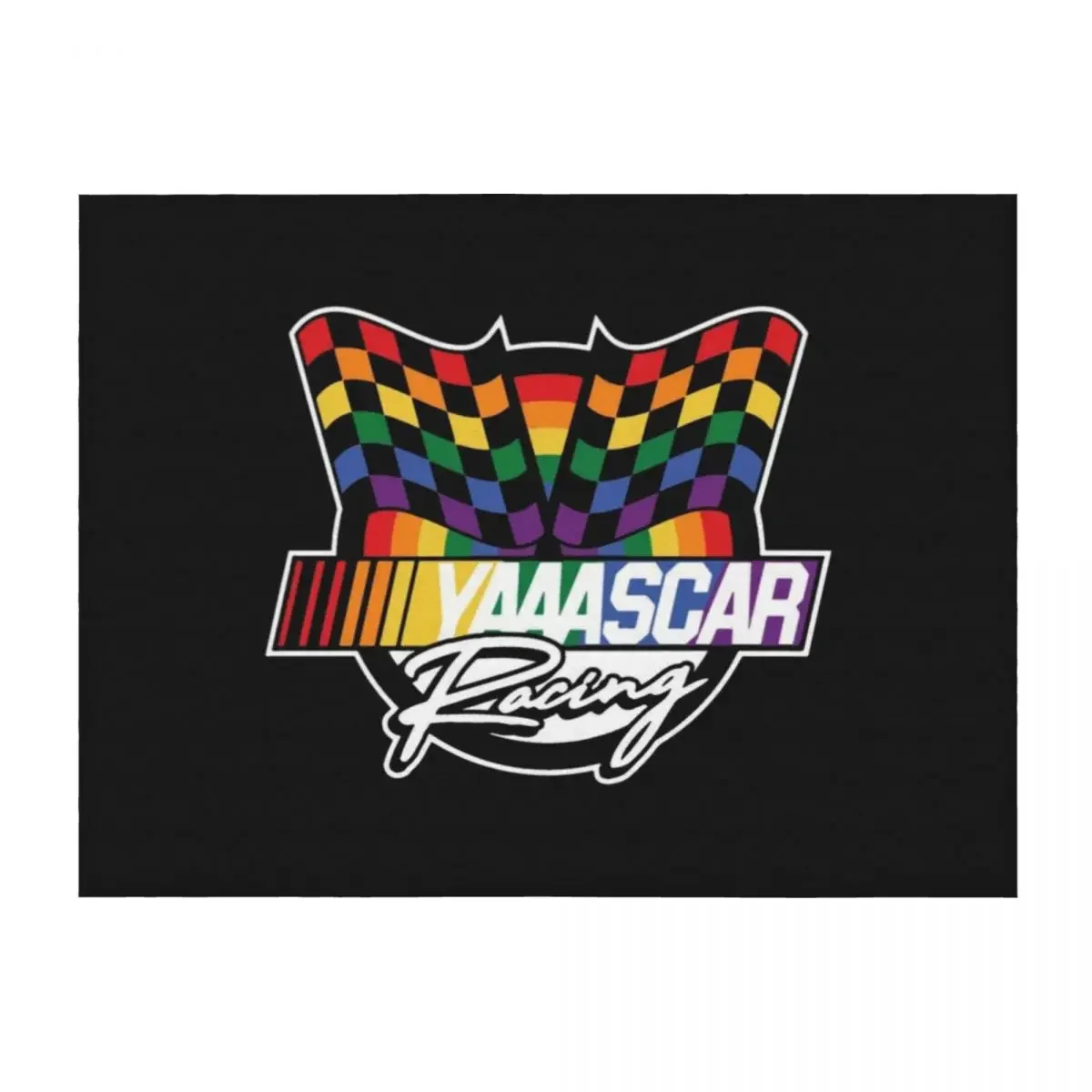 

NASCAR Checkered Flag YAAASCAR Throw Blanket Luxury Throw funny gift Flannel For Decorative Sofa Blankets
