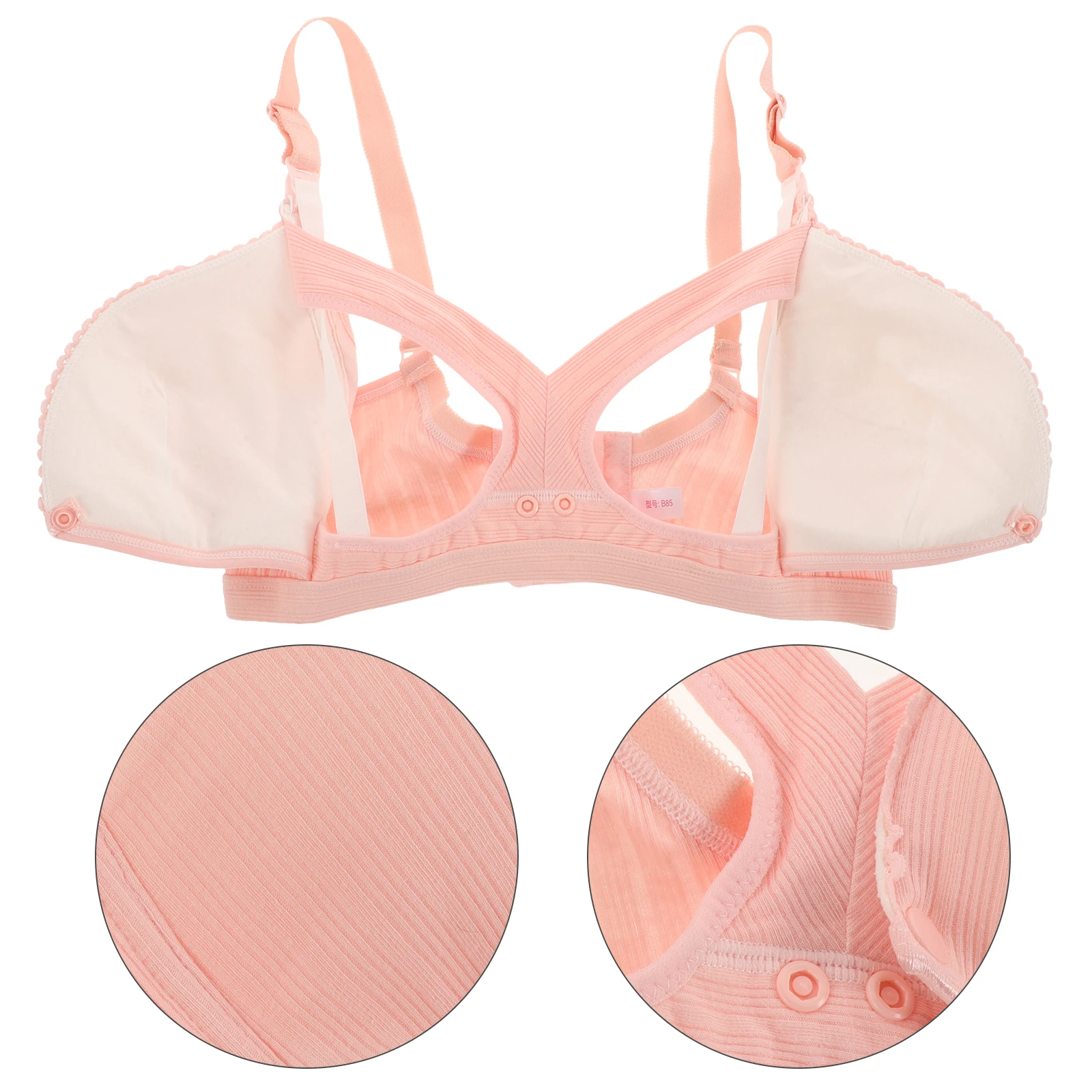 

Striped Nursing Bras For Breastfeeding Maternity Bra Soft Wirefree Seamless Lightweight Cotton Pregnancy Bra With Double Clips