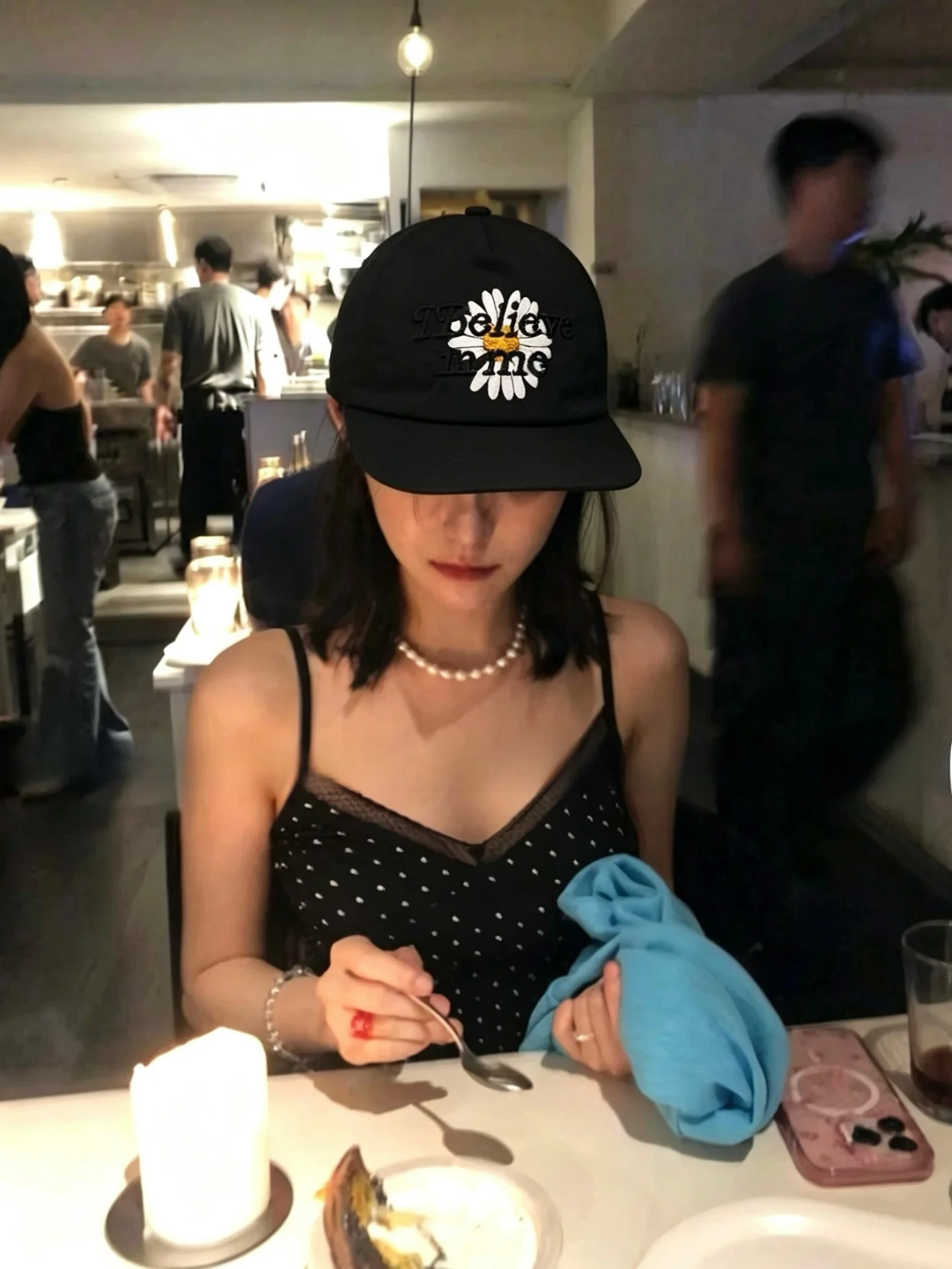 Quick Dry Flat Brim Baseball Cap Unisex Breathable Sun Protection Hat for Summer Daisy Patchwork Design Adjustable Size