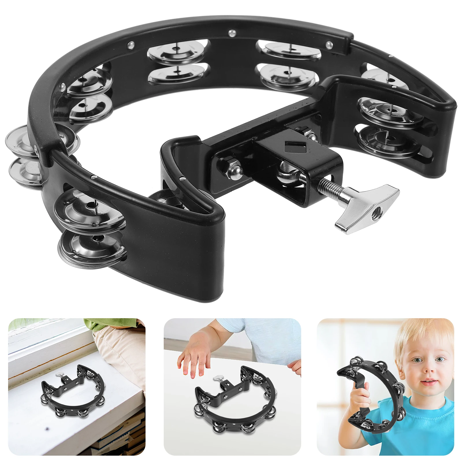 

Drum Bell For Kids Handheld Percussion Bell Educational Musical Instrument Enhance Hand-Eye Coordination Music Learning