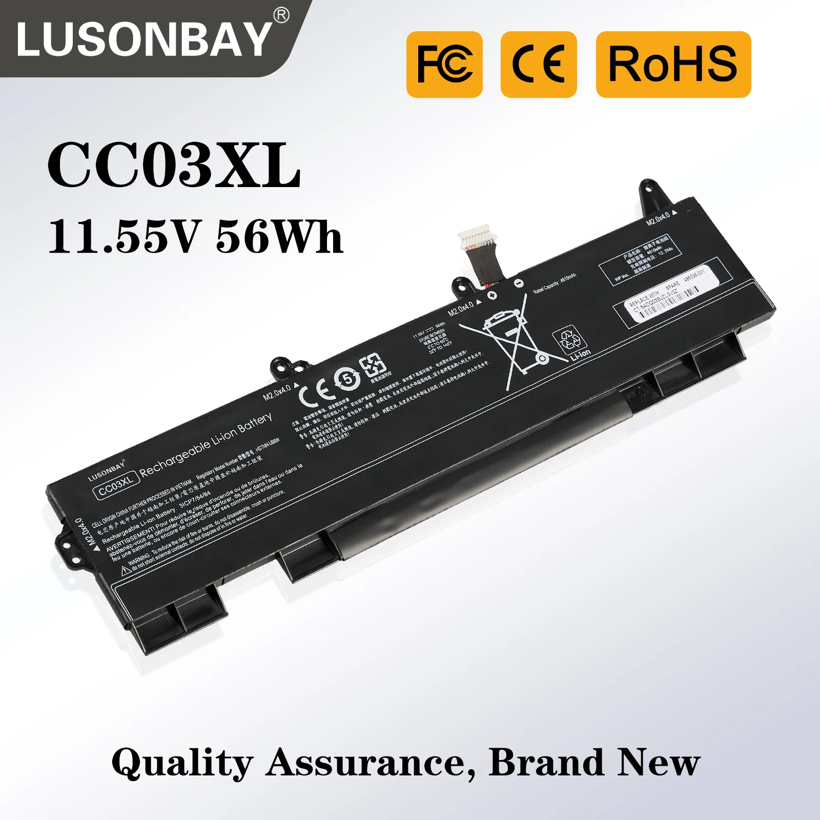 

LUSONBAY CC03XL 11.55V 56WH Battery for HP EliteBook 850 G7 850 G8 855 G7 855 G8 Series For HP ZBook Firefly 15 G7 G8 Series